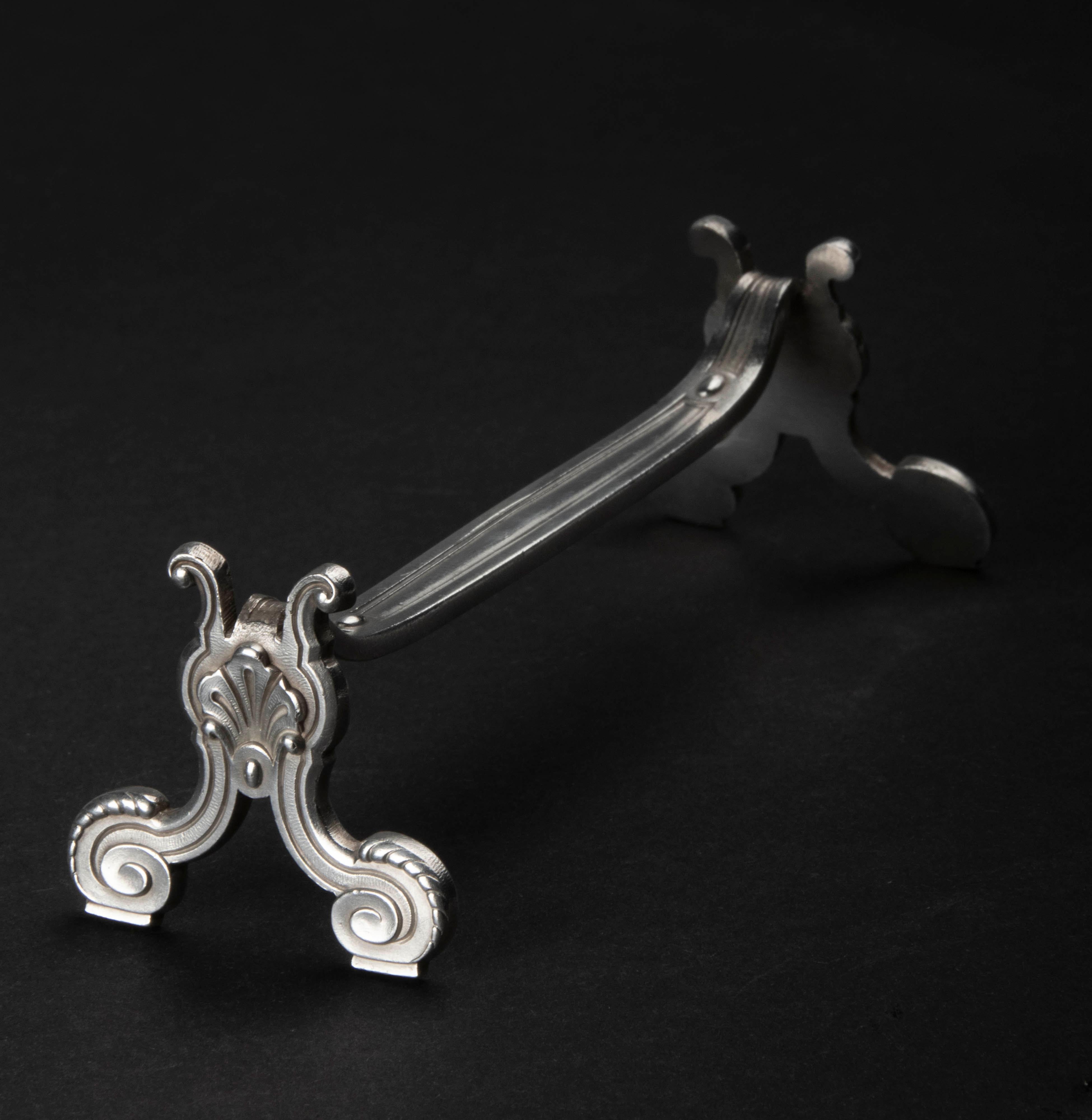 Set of 12 Silver Plated Knife Rests Made by Christofle Model Vendome In Good Condition In Casteren, Noord-Brabant
