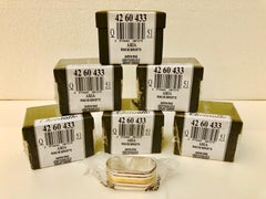 Set of 12 Silver Plated Napkin Rings with Gold Accent, Model Aria by Christofle