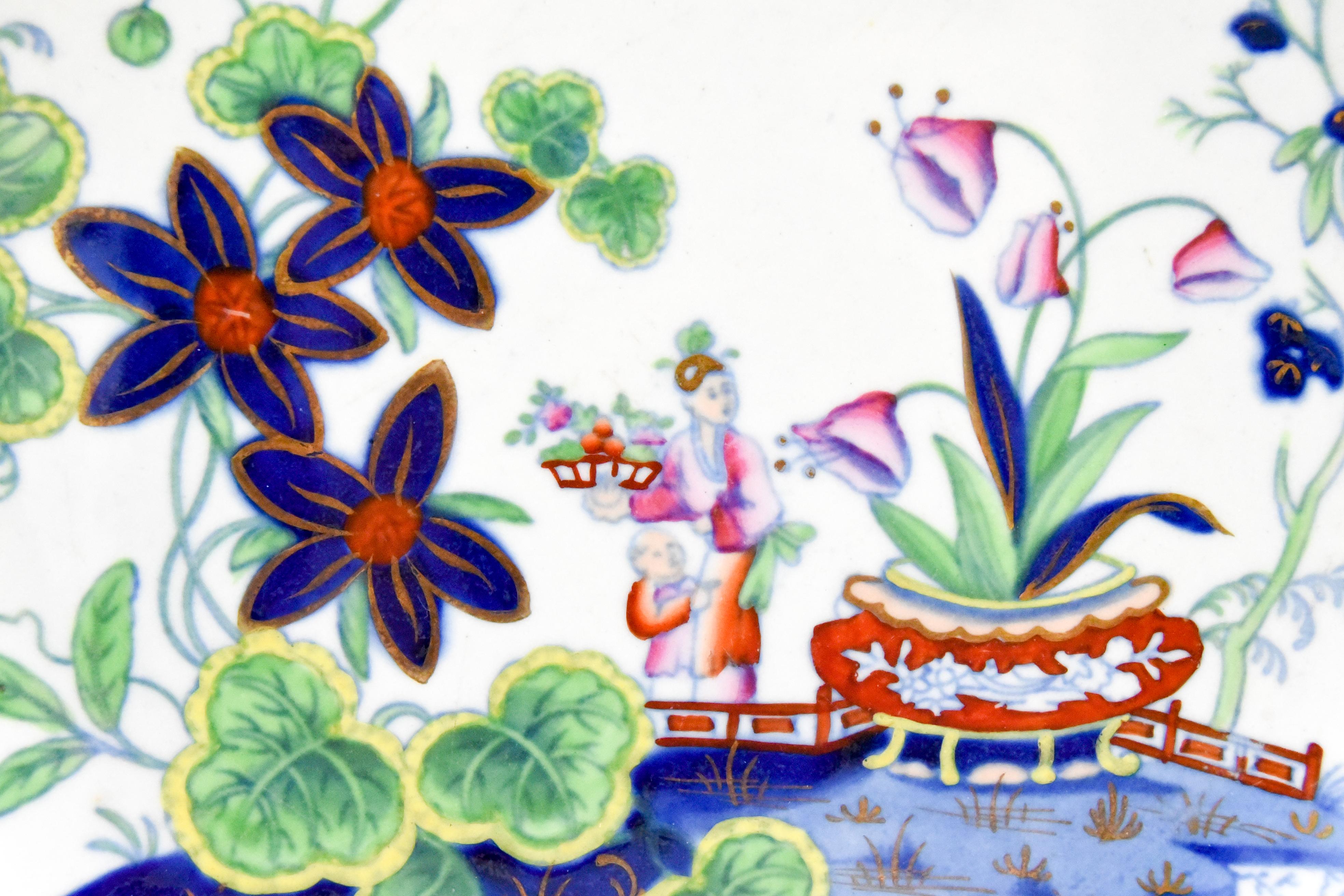 Juego de 12 cuencos para sopa Spode Newstone Aesthetic Movement Japanese Garden Ca. 1840 en venta 1