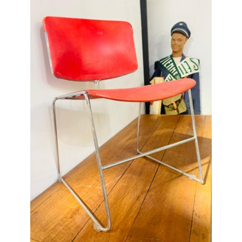 Stackable Chairs by Max Stacker for Steelcase, 1970 Set of 12

Vintage Design
Original, very good, solid and robust condition

Additional information:
Materials: Aluminum, Plastic
Color: Red
Design Period: 1970 to 1979
Year: 1970
Creator: Max