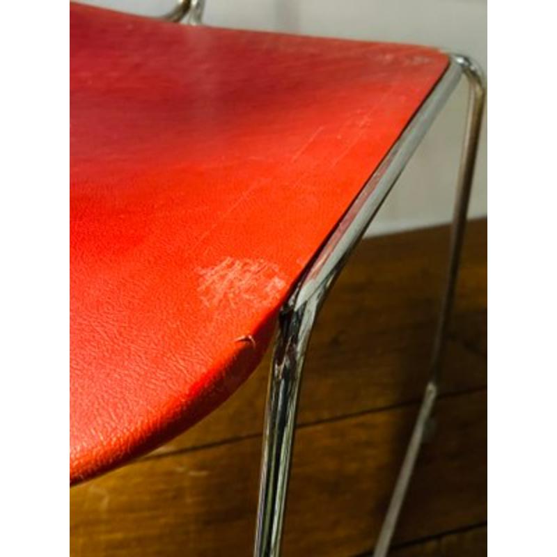 Set of 12 Stackable Chairs by Max Stacker for Steelcase, 1970s In Good Condition For Sale In Andrézieux-Bouthéon, FR