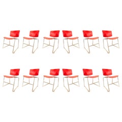 Set of 12 Stackable Chairs by Max Stacker for Steelcase, 1970s