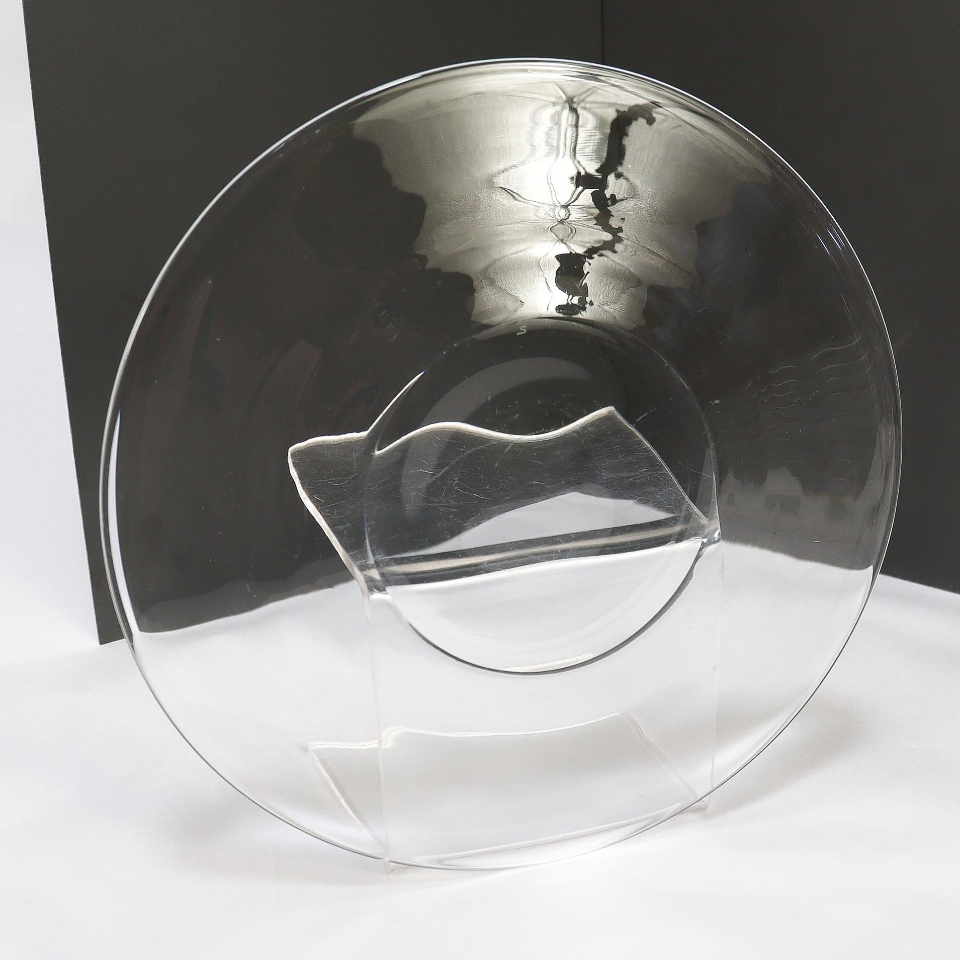 Set of 12 Steuben Glass 7-Inch Plates No. 7644 with Original Box For Sale 8