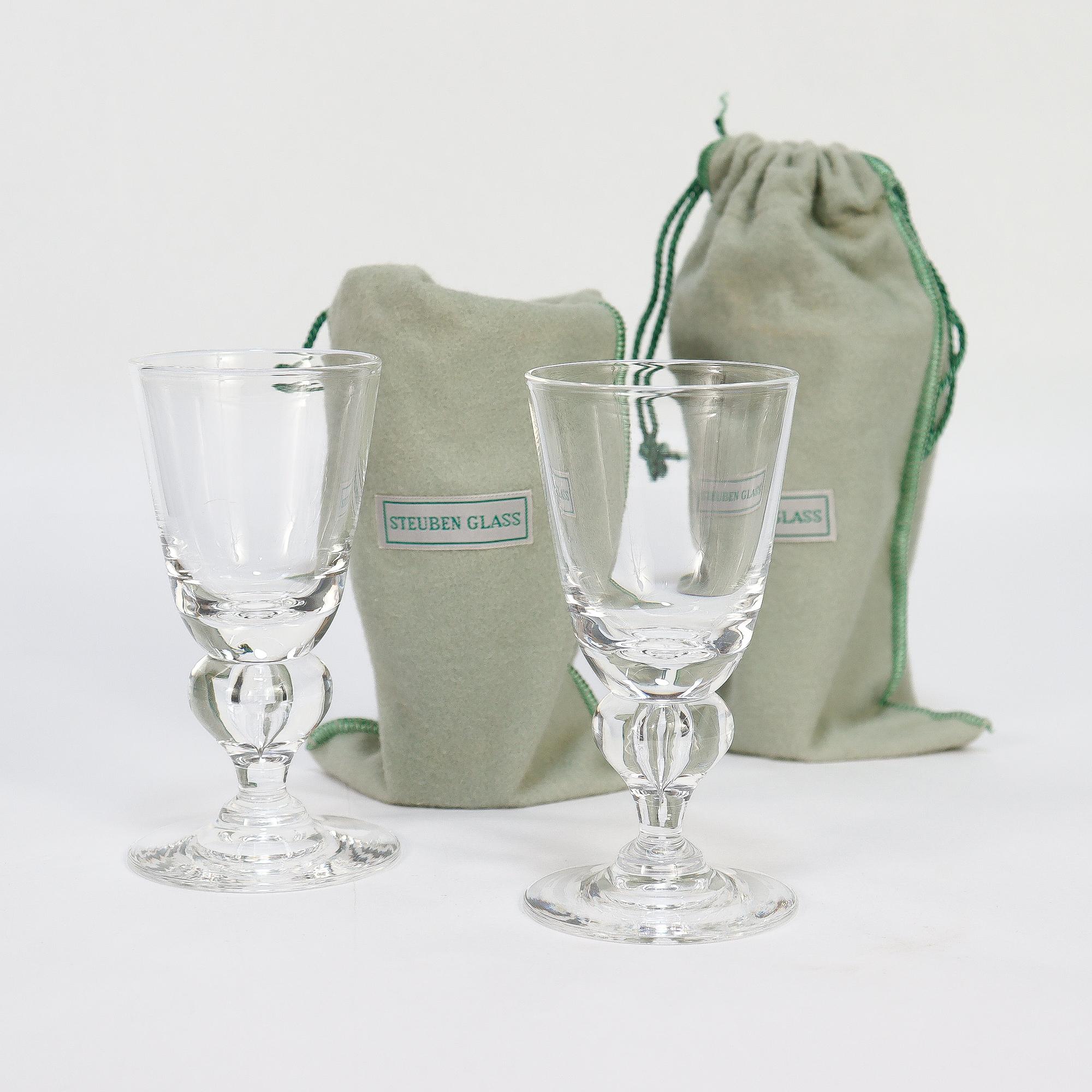 Set of 12 Steuben Glass Cordials No. 7877 with Original Box For Sale 6
