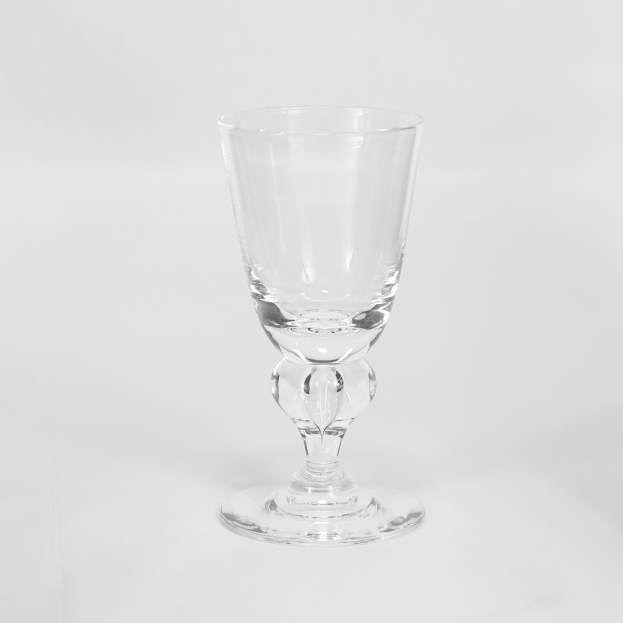 Mid-20th Century Set of 12 Steuben Glass Cordials No. 7877 with Original Box For Sale