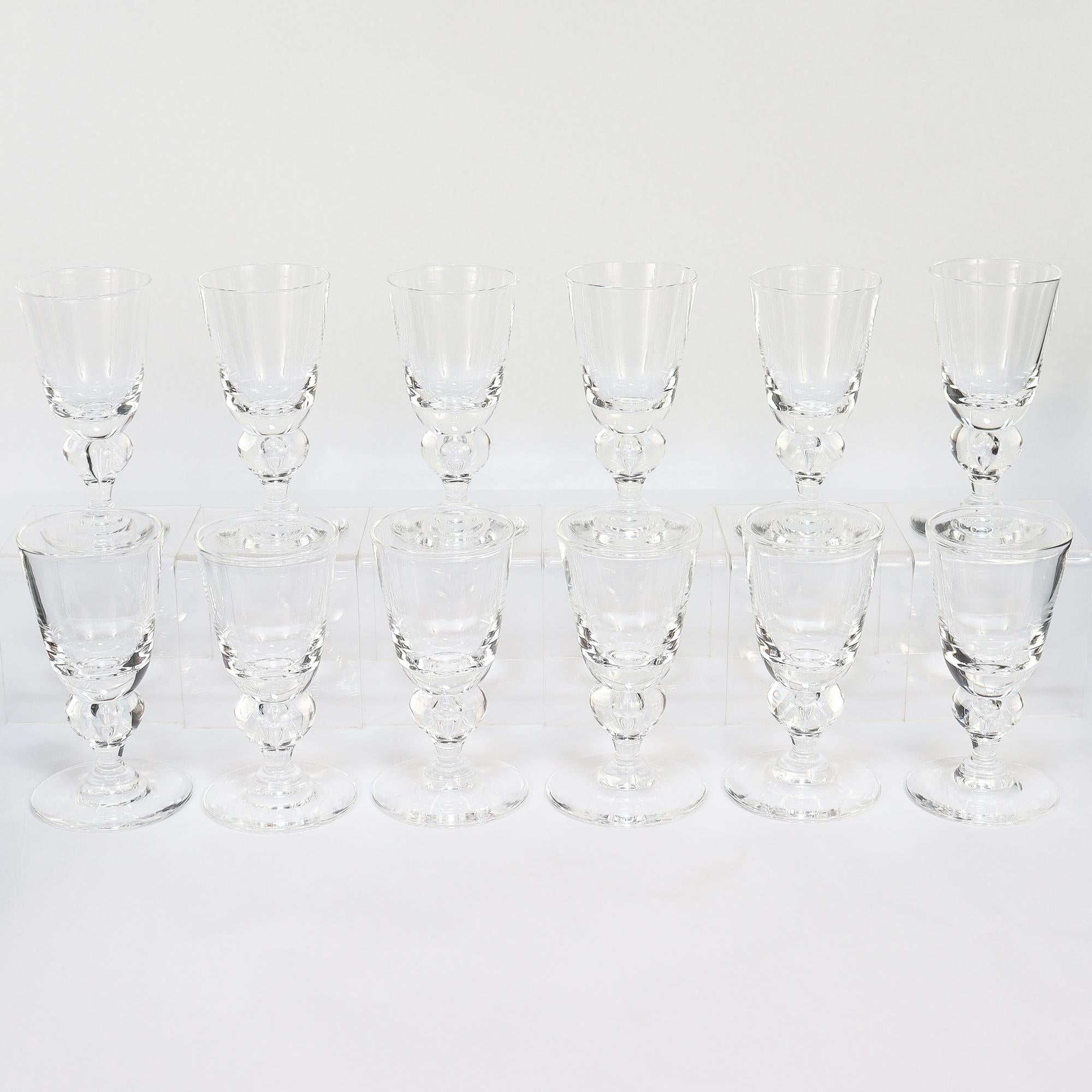 Set of 12 Steuben Glass Cordials No. 7877 with Original Box For Sale 4