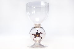 Satz von 12 Stevens & Williams mundgeblasenen Kristallpokalen mit Fuchsjagdmotiven