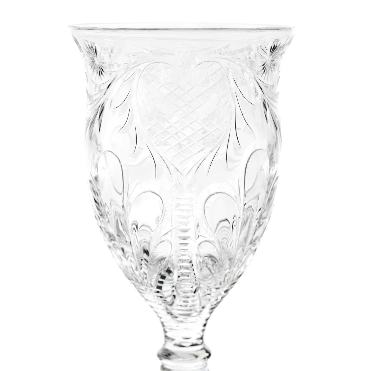 Set of 12 Stevens & Williams Water Goblets For Sale 1