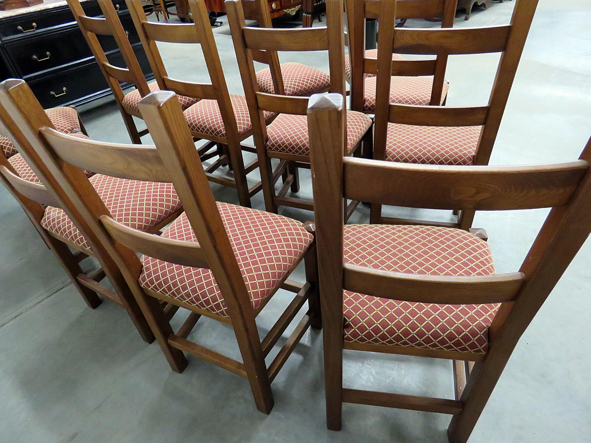 Set of 12 Stickley Style Dining Side Chairs In Good Condition In Swedesboro, NJ