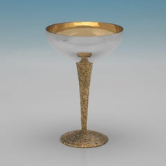 Set of 12 Stuart Devlin Sterling Silver Champagne Coups, London 1971