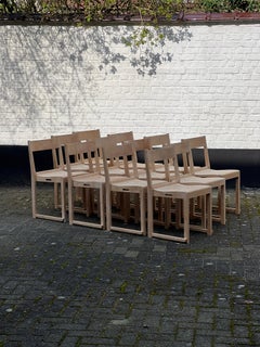 Lot de 12 chaises empilables modernistes Sven Markelius 1931 d'après le design Aalto+Aalto