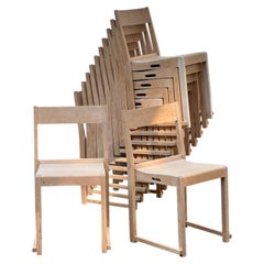 Lot de 12 chaises empilables modernistes Sven Markelius 1931 d'après le design Aalto+Aalto