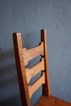 Set of 12 Swedish ladder back chairs in pine