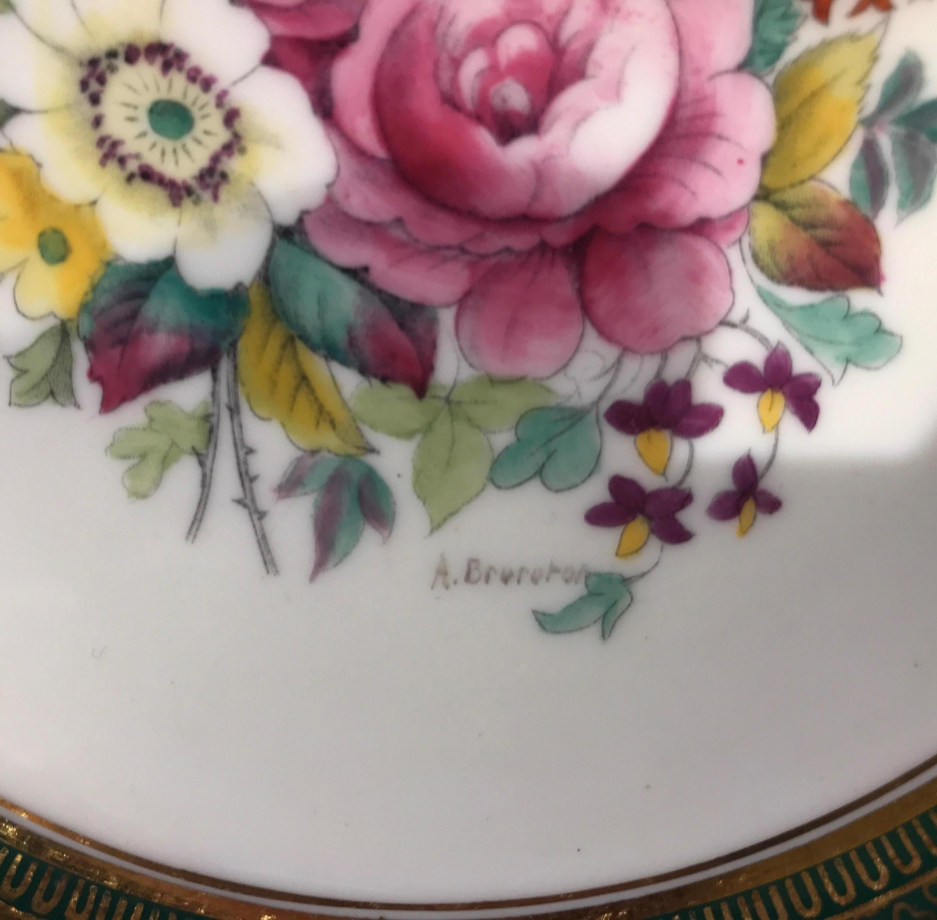 Set of 12 Tiffany Accent Plates by Cauldon England 1