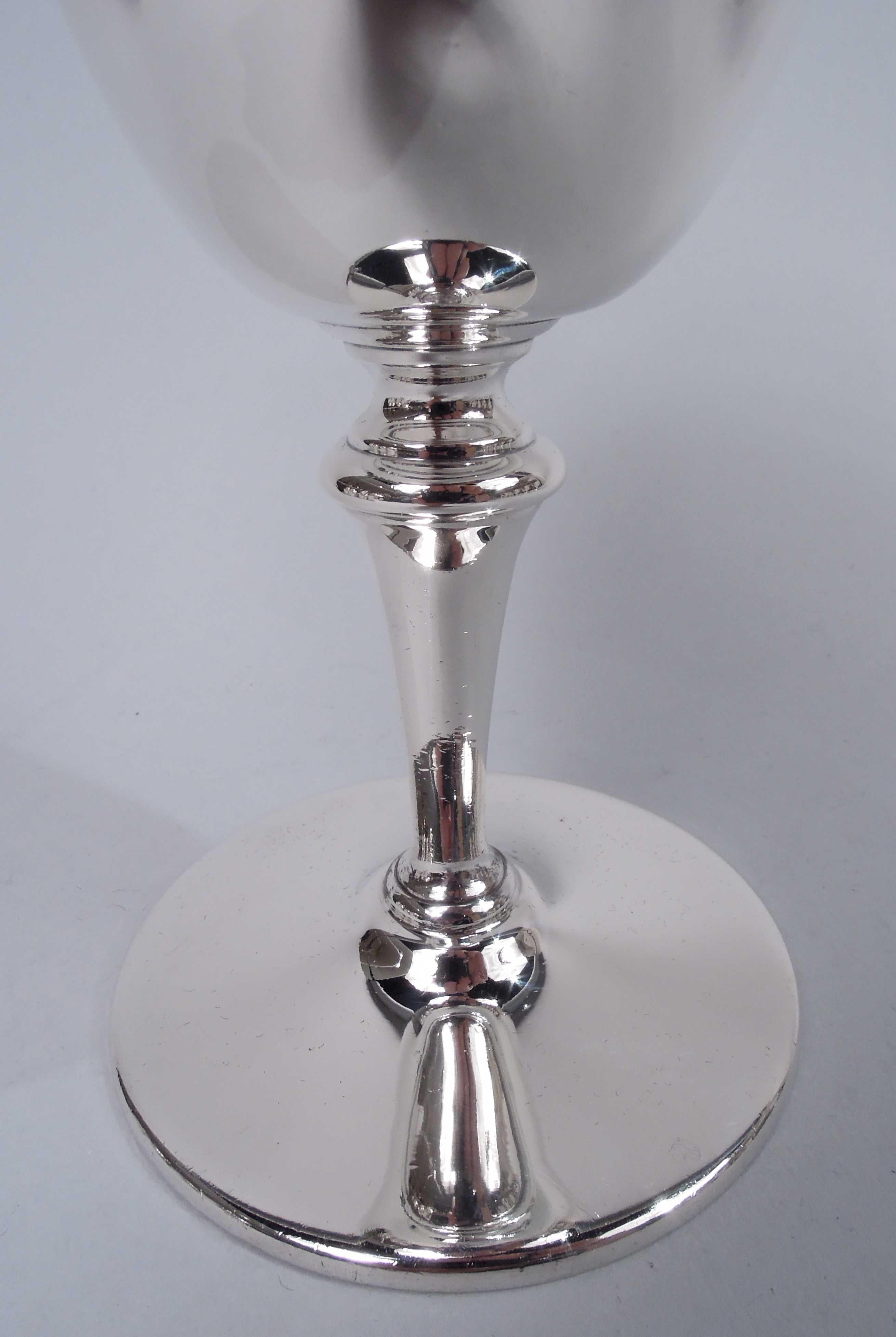 Set of 12 Tiffany American Modern Sterling Silver Goblets For Sale 2