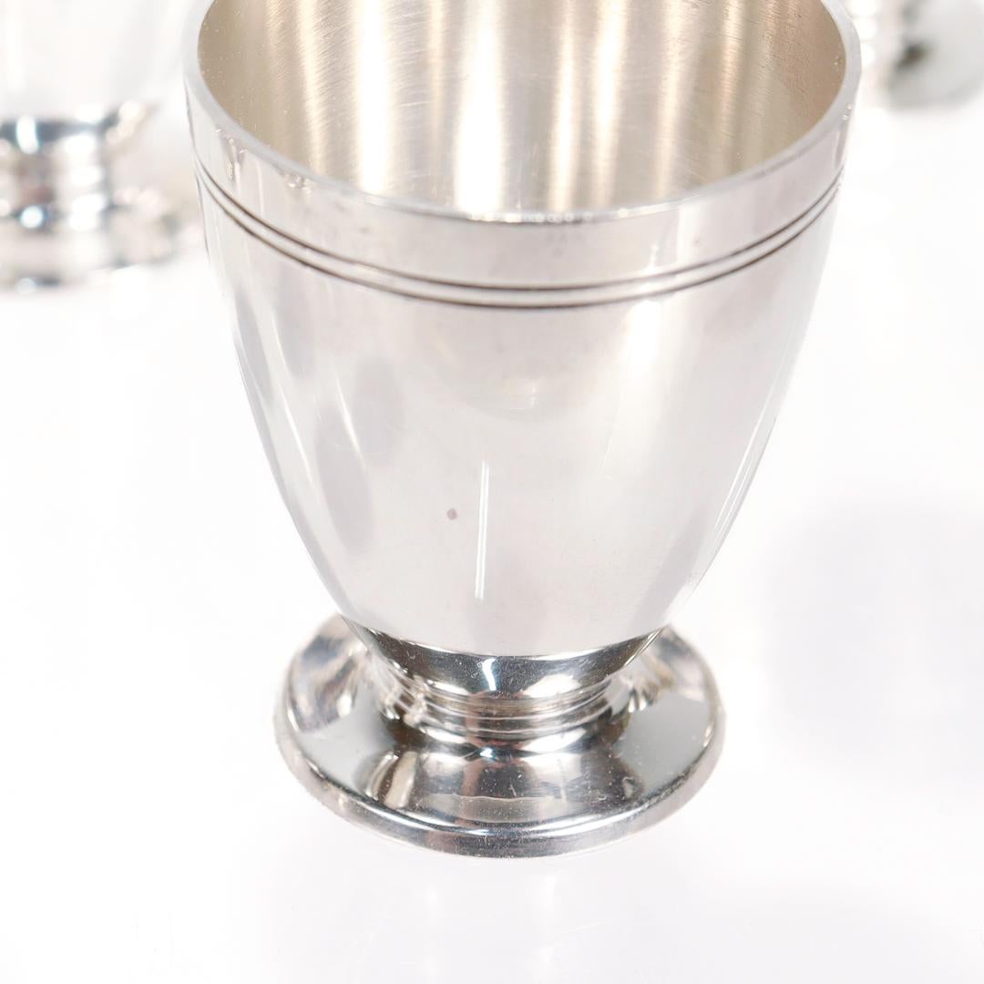 Set of 12 Tiffany & Co Art Deco Sterling Silver Art Deco Shot Cups or Cordials For Sale 6