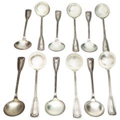 Set of 12 Tiffany & Co St. Dunstan Round Bowl Bouillon Soup Spoons