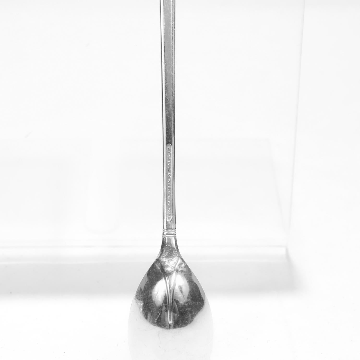 Set de 12 piezas Tiffany & Co. Cucharas de té helado Windham Pattern Plata de Ley en venta 5