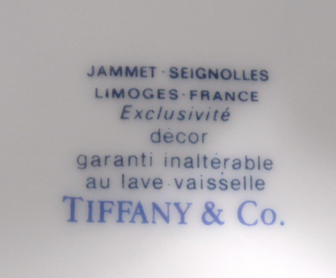 Set von 12 französischen Limoges-Dessert- oder Salattellern von Tiffany (Moderne der Mitte des Jahrhunderts) im Angebot