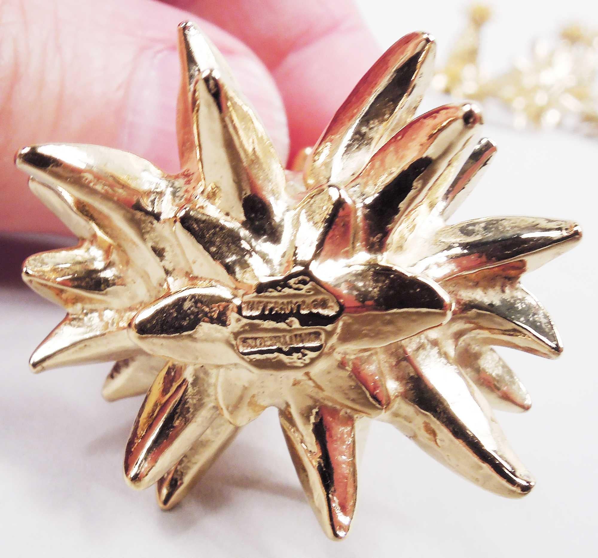 Set of 12 Tiffany Gilt Sterling Silver Pineapple Place Card Holders 2