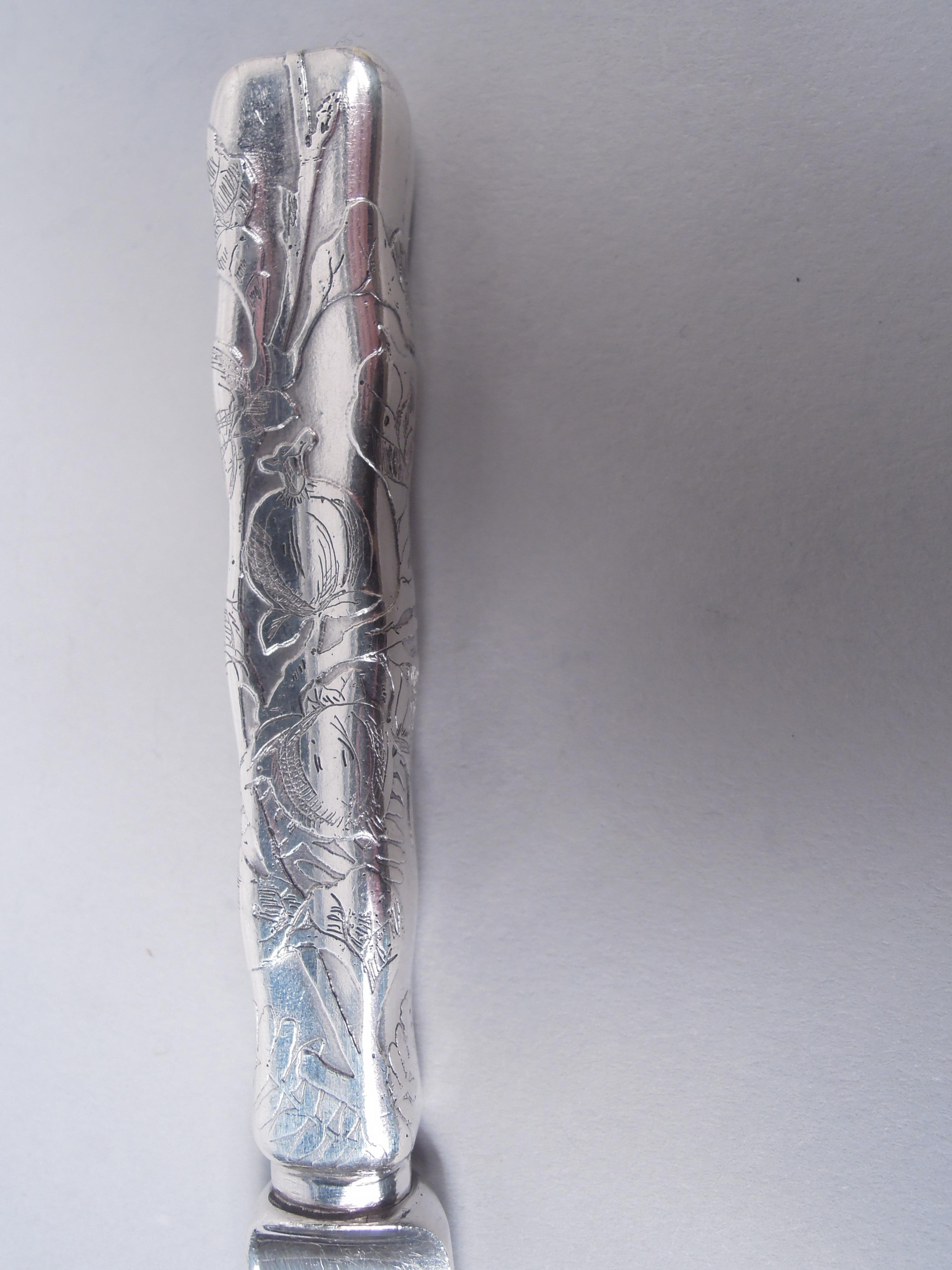 Juego de 12 cuchillos de postre Tiffany Lap Over Edge de plata de ley en Bueno estado para la venta en New York, NY