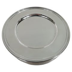 Set of 12 Tiffany Modern Sterling Silver Bread & Butter Plates