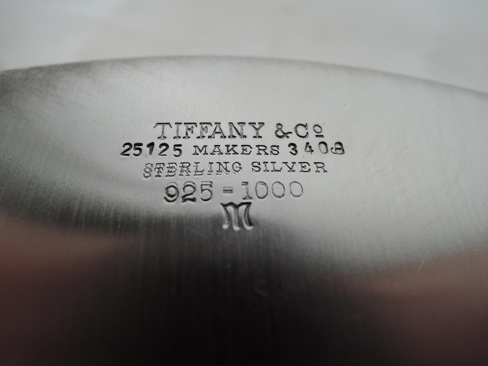 Set of 12 Tiffany Modern Sterling Silver Service Plates 1
