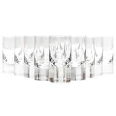 Set of 12 "Tir Bar" Glasses by Roberto Sambonet for Baccarat, 1971