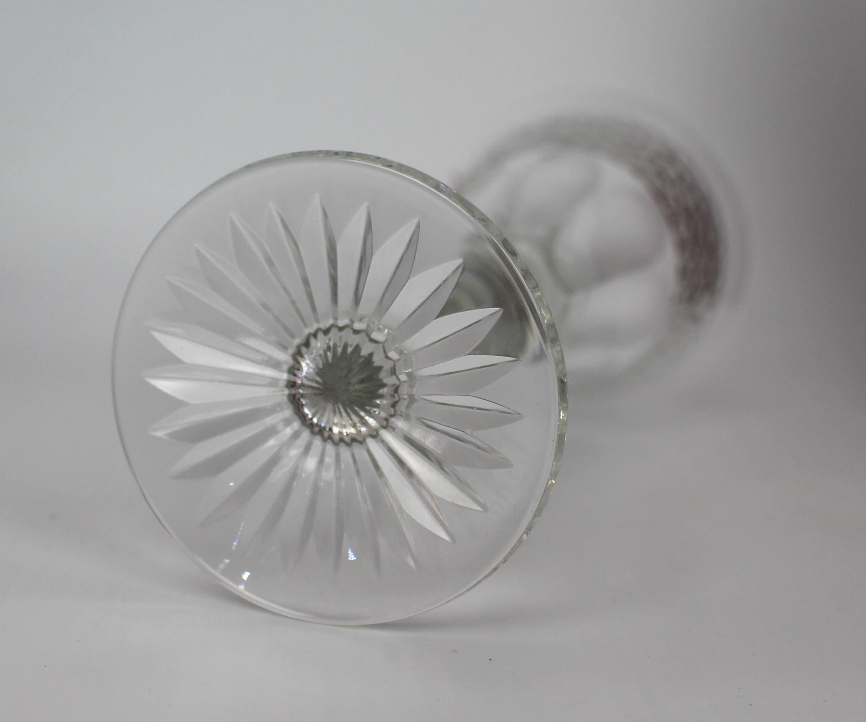 Contemporary Set of 12 Tudor Crystal Castile Pattern Wine Glasses