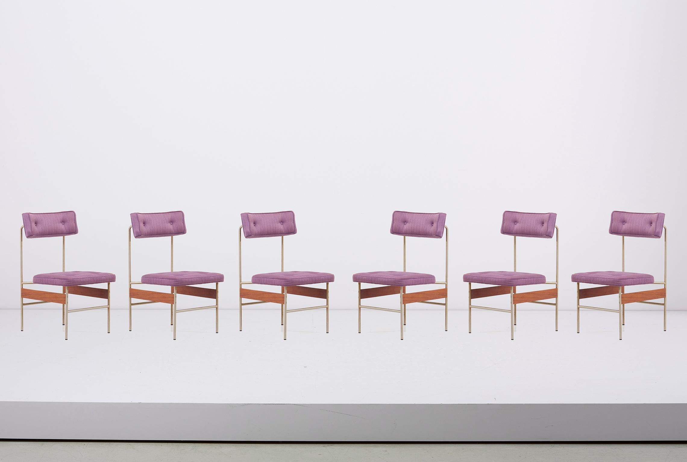 Mid-Century Modern Set of 12 Upholstered Dining Chairs, Italy, 1960s