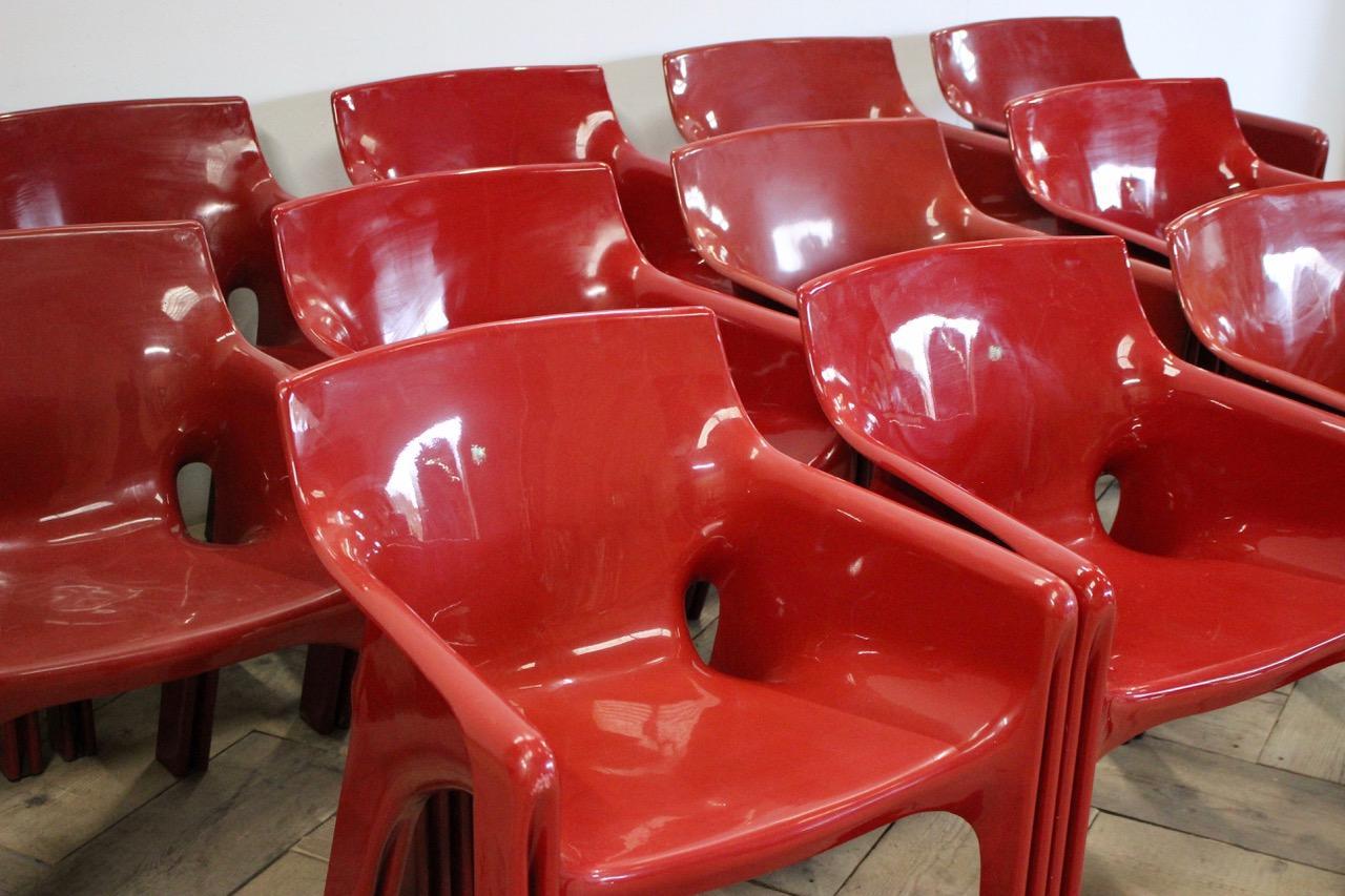 20th Century Set of 12 Vico Magistretti Dining Chairs for Artemide