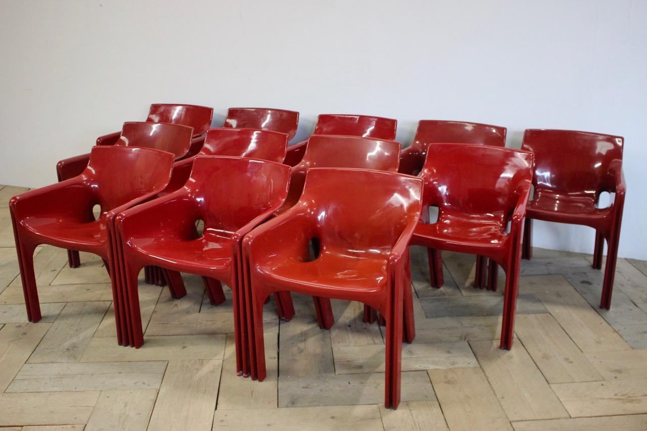 Set of 12 Vico Magistretti Dining Chairs for Artemide 1