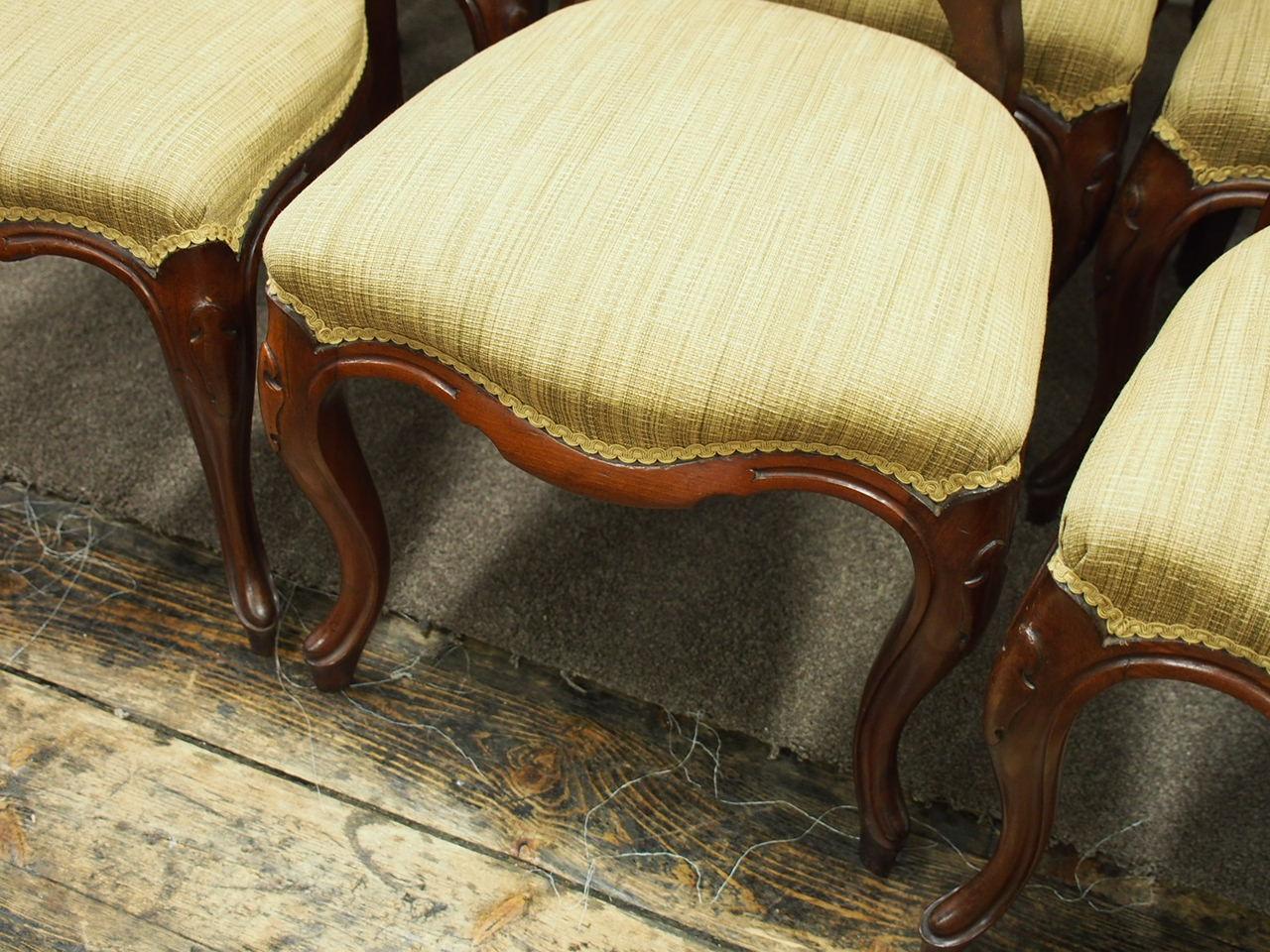 Set of 12 Victorian Mahogany Dining Chairs For Sale 10