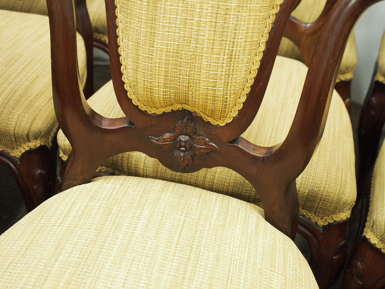 Set of 12 Victorian Mahogany Dining Chairs For Sale 3
