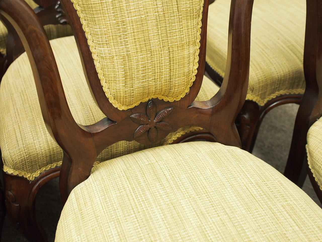 Set of 12 Victorian Mahogany Dining Chairs For Sale 4
