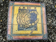 Set of 12 Vintage Astrological Tiles from Spain