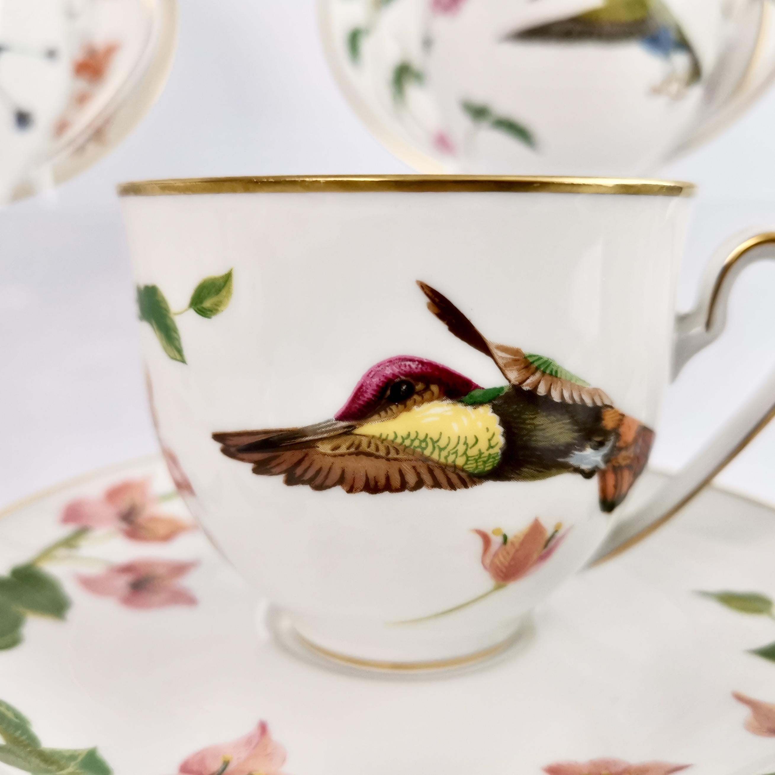 Set of 12 Vintage Bavaria Cups and Saucers, Hummingbirds of the World, 1979 4
