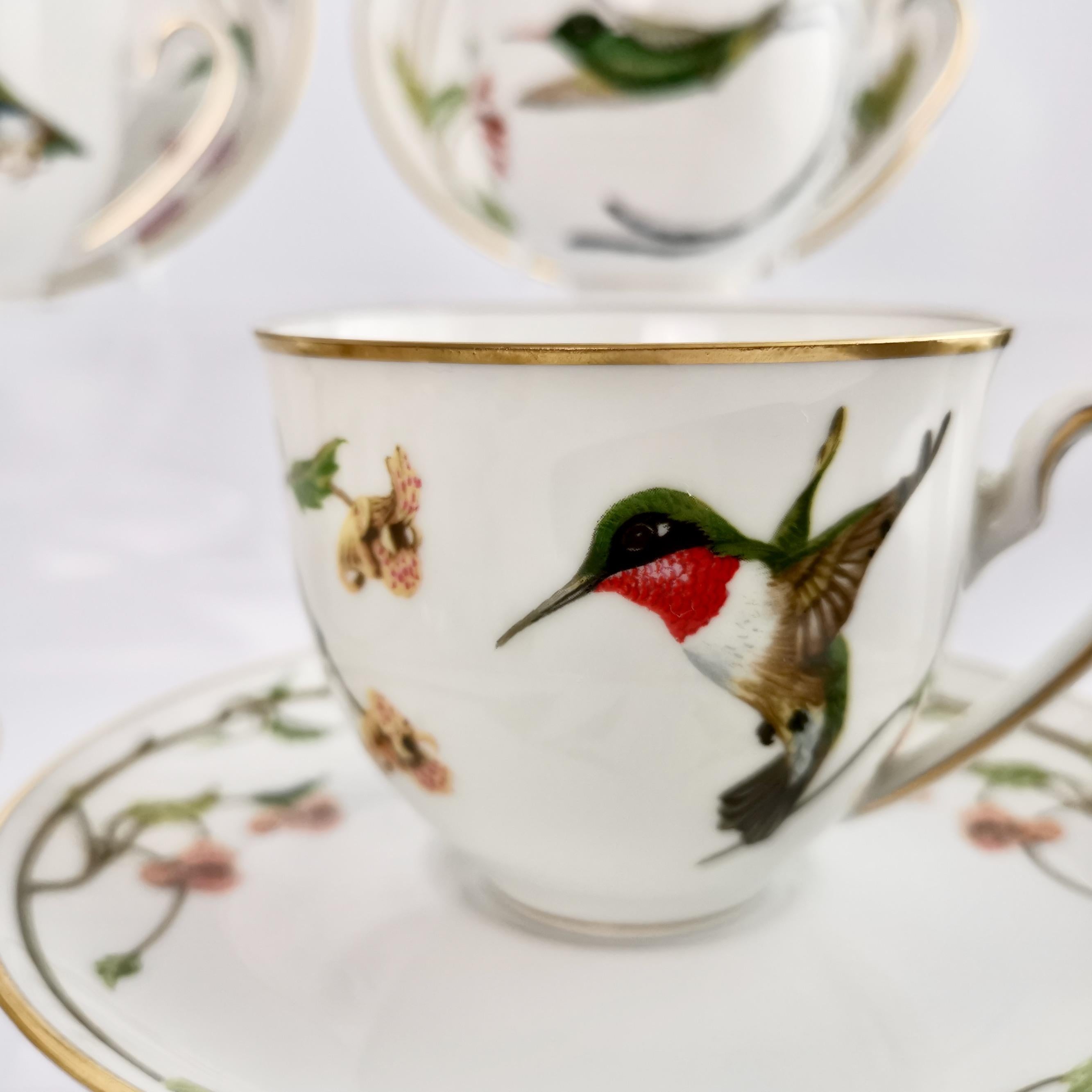 Set of 12 Vintage Bavaria Cups and Saucers, Hummingbirds of the World, 1979 7