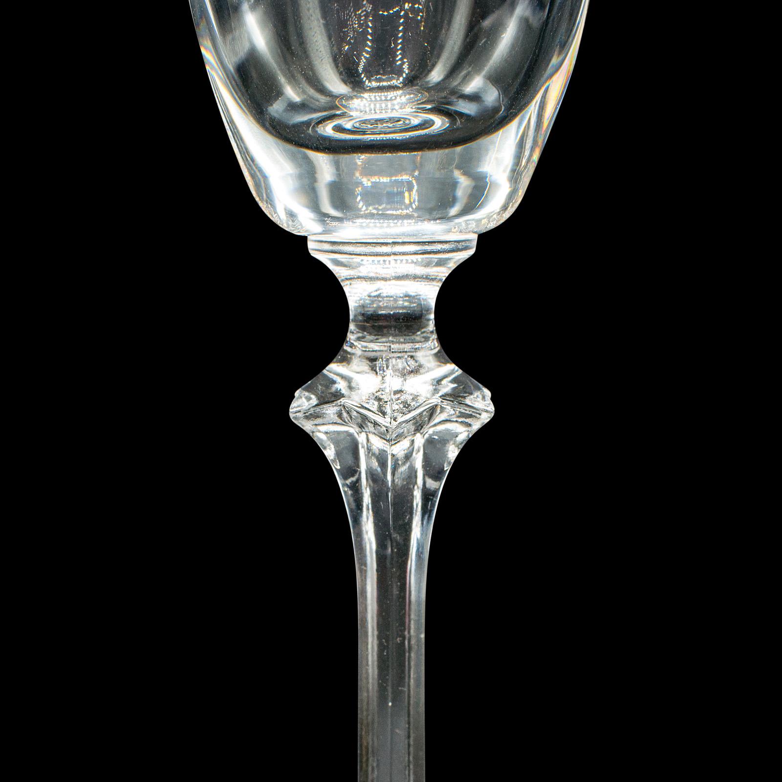 Ensemble de 12 flûtes à champagne vintage, continentales, verre à vin, feuille d'or, vers 1980 en vente 3