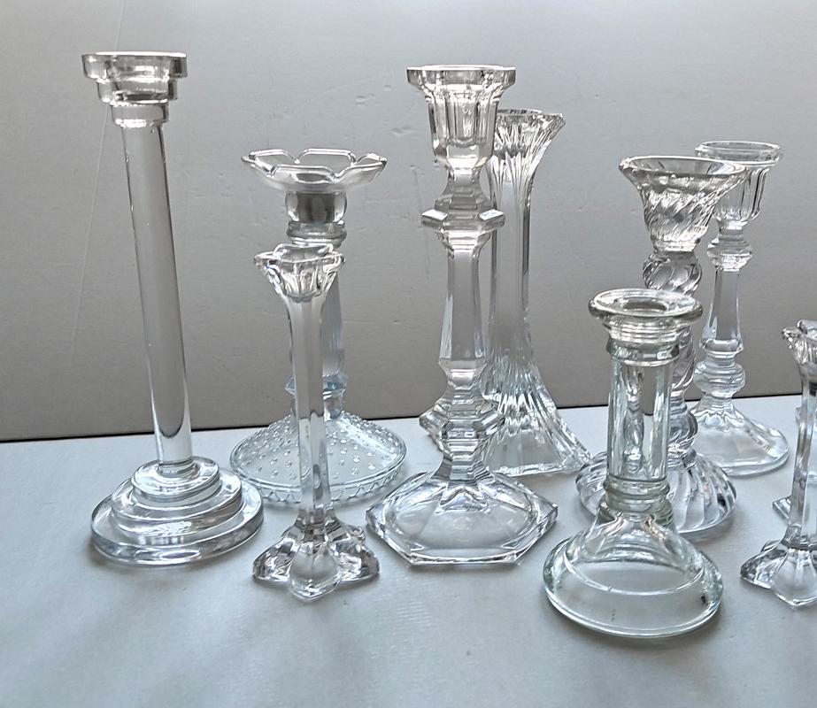 crystal candle holder set