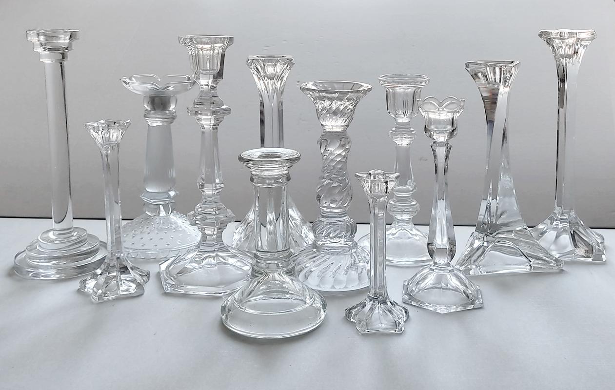 crystal candle holders