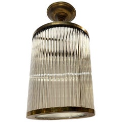 Set of 12 Vintage Glass Rods Light Fixtures, Sold Individually