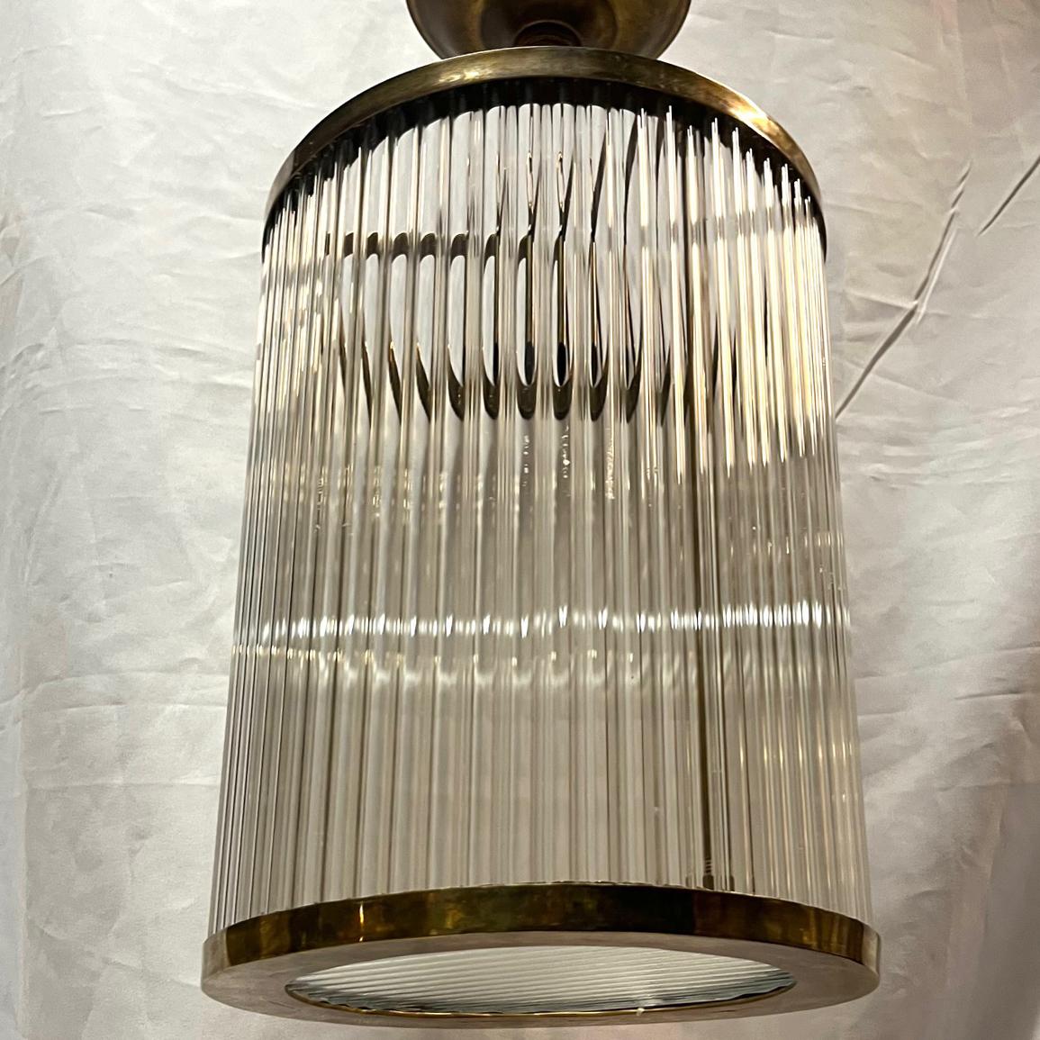 Mid-20th Century Set of 12 Vintage Glass Rods Light Fixtures, Sold Individually For Sale