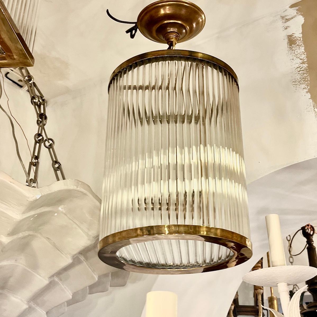 Set of 12 Vintage Glass Rods Light Fixtures, Sold Individually For Sale 1