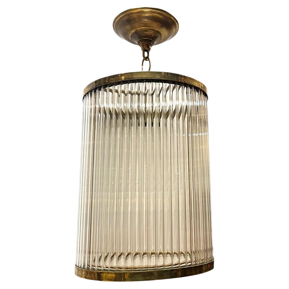 Set of 12 Vintage Glass Rods Light Fixtures, Sold Individually