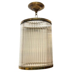 Set of 12 Vintage Glass Rods Light Fixtures, Sold Individually