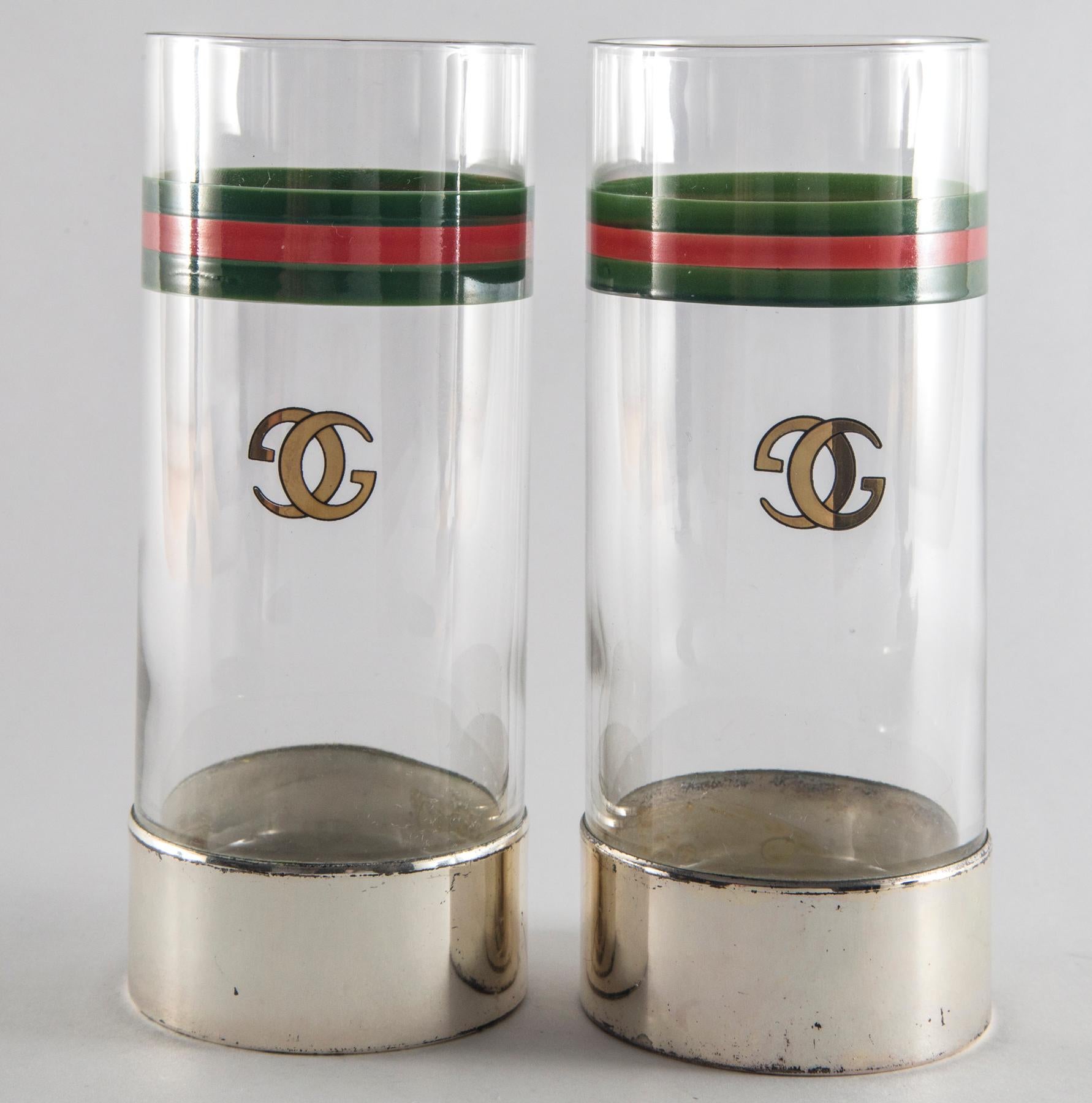 vintage gucci drinking glasses