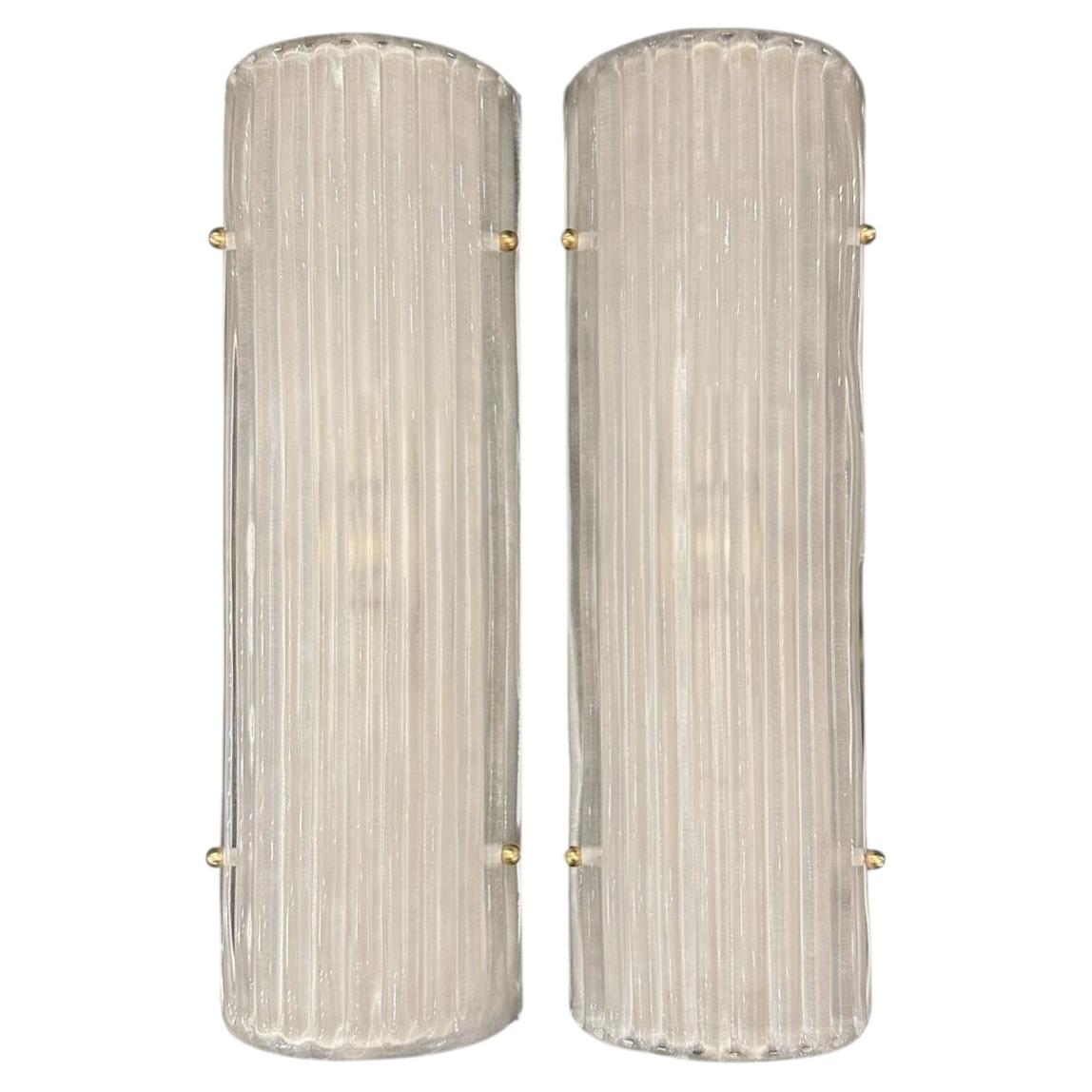 Set of 12 Vintage Murano Sconces, Sold per Pair
