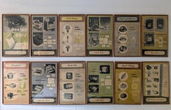 Set of 12 vintage post-war British design posters Council Industrial Design 1946