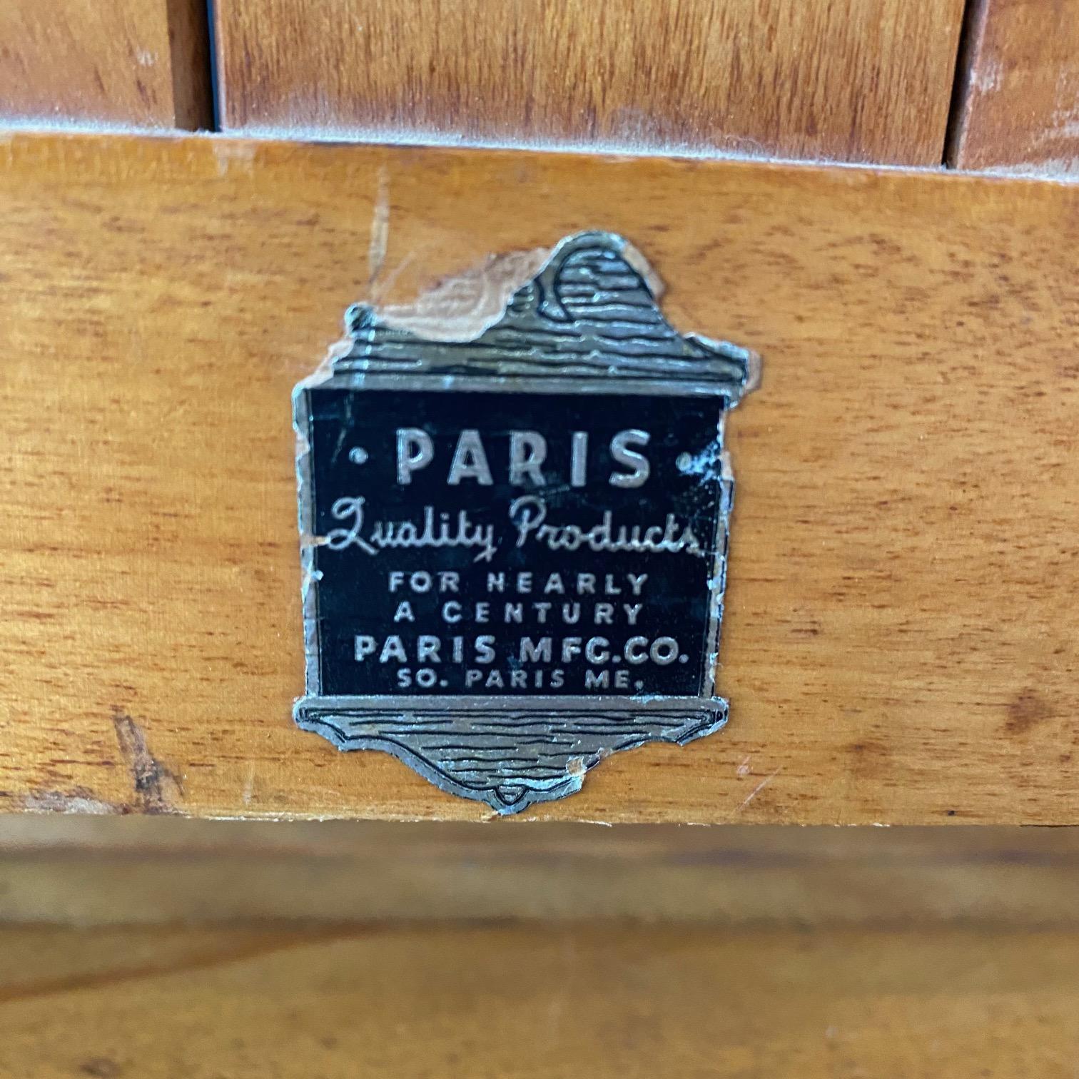 Set of 12 Vintage Wooden Stackable Folding Chairs Marked Paris 8